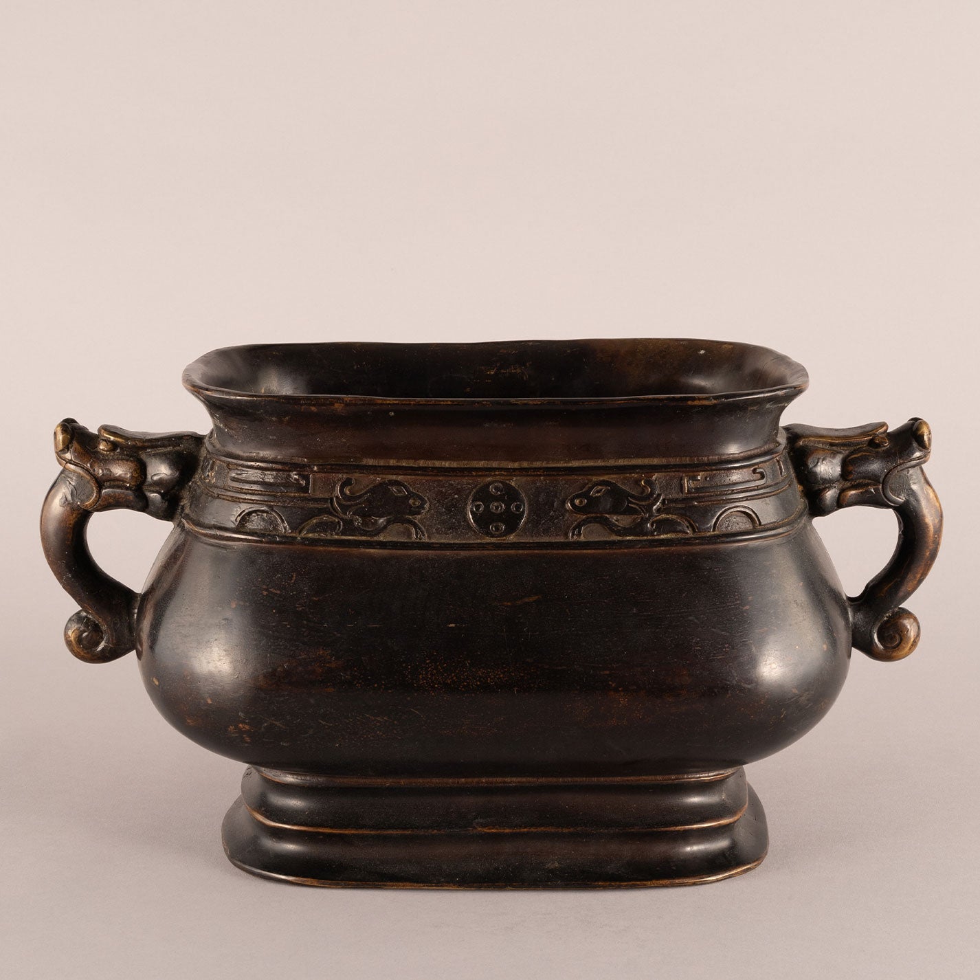 Bronze double-eared incense burner