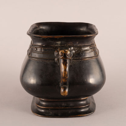 Bronze double-eared incense burner