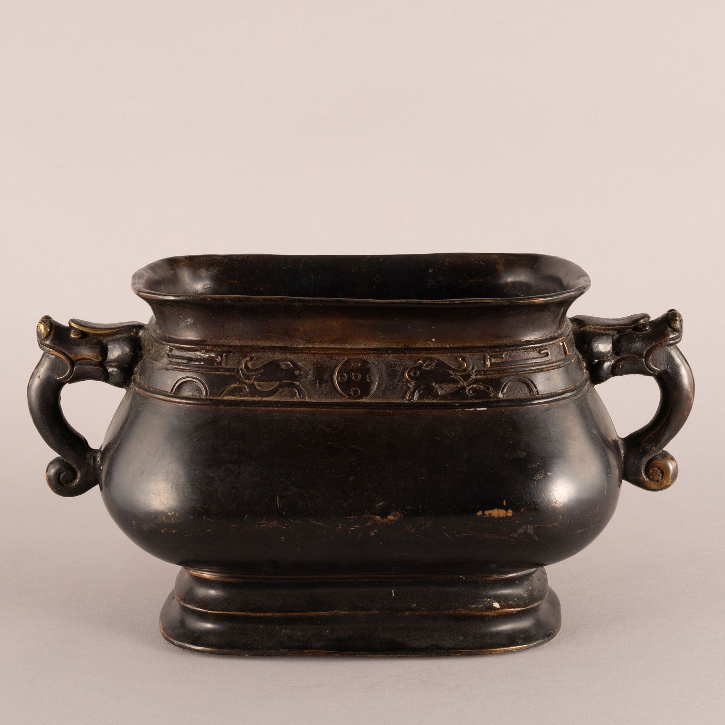 Bronze double-eared incense burner