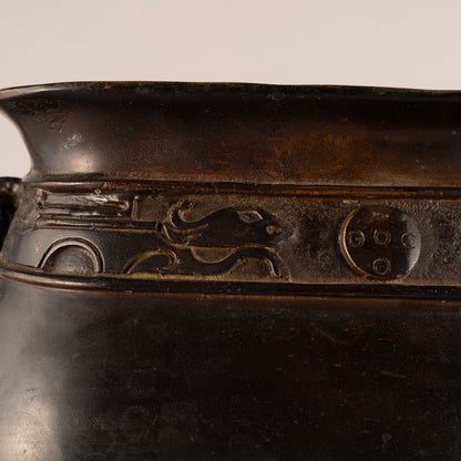 Bronze double-eared incense burner
