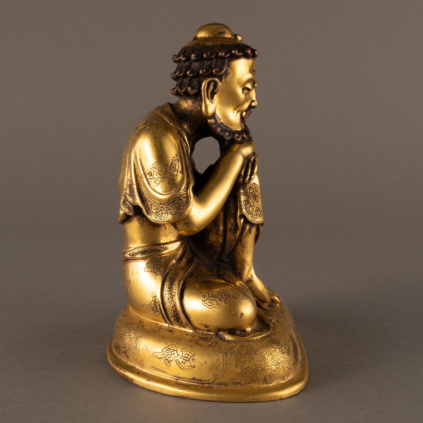 Gold-plated Arhat Statue