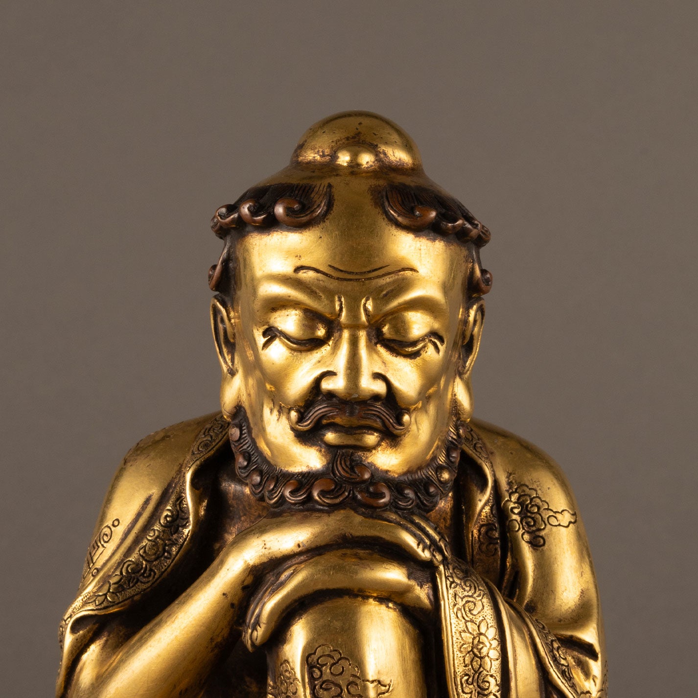 Gold-plated Arhat Statue