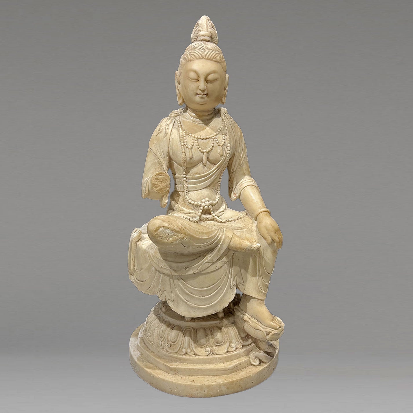 白石彫 菩薩像