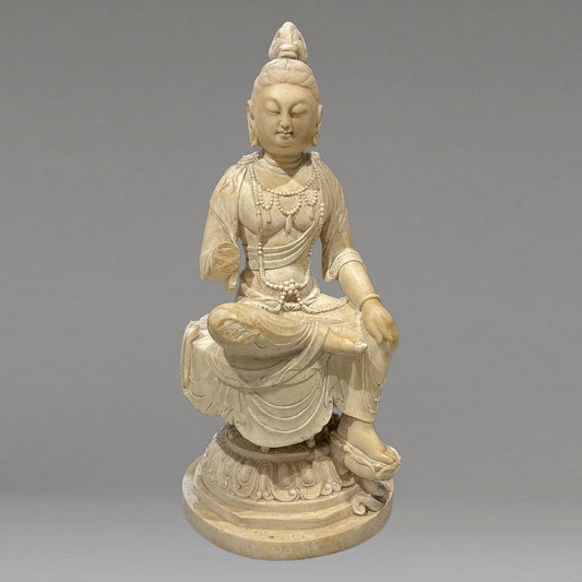 白石彫 菩薩像