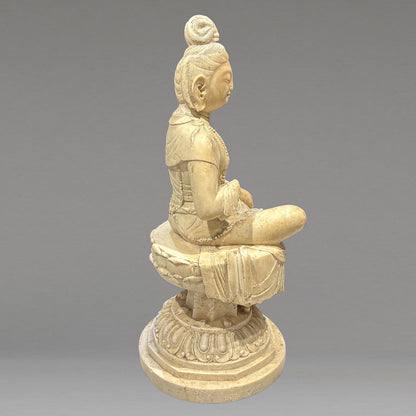 白石彫 菩薩像