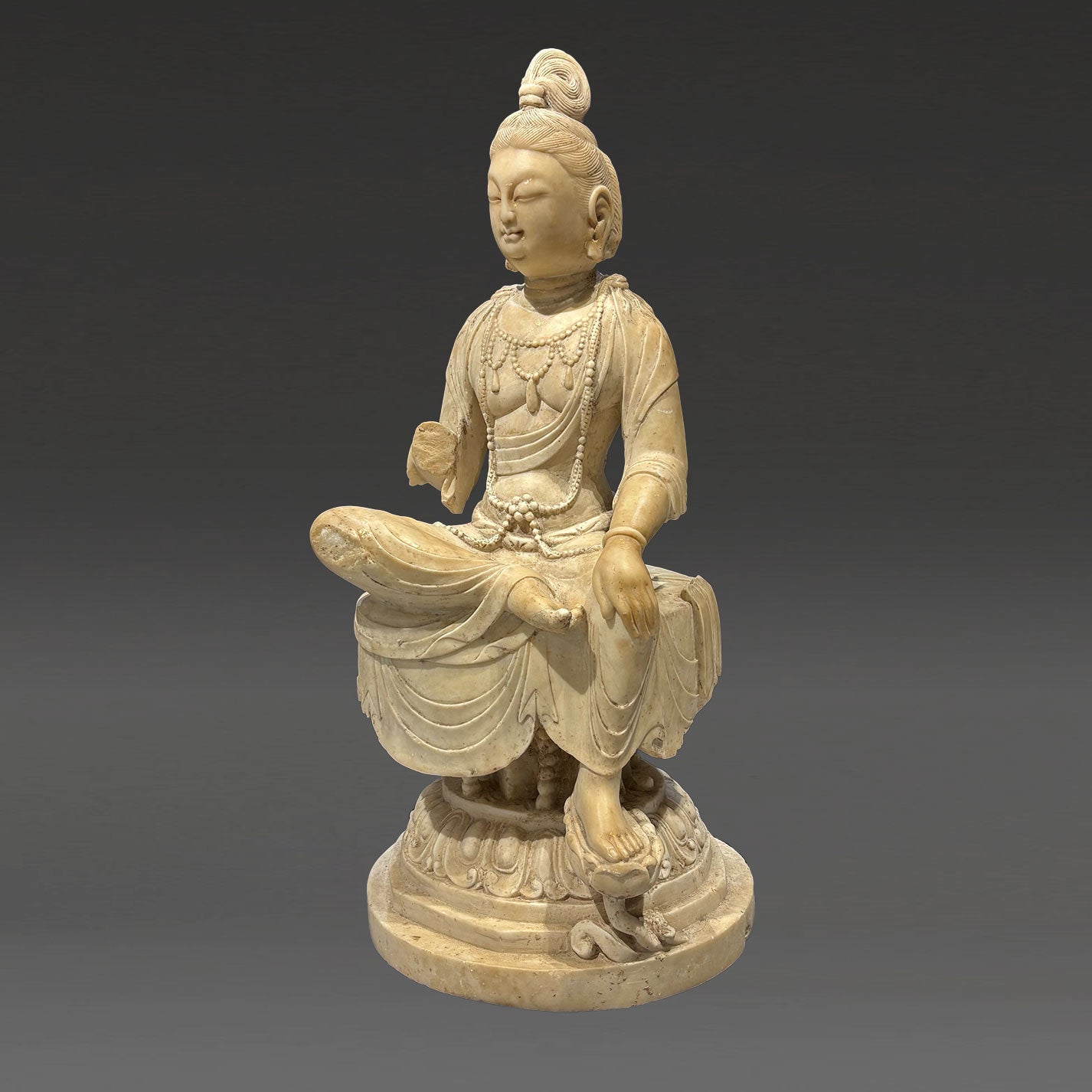 白石彫 菩薩像