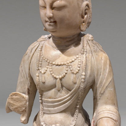 白石彫 菩薩像