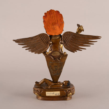 銅鎏金迦楼羅像