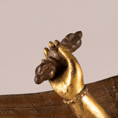 銅鎏金迦楼羅像