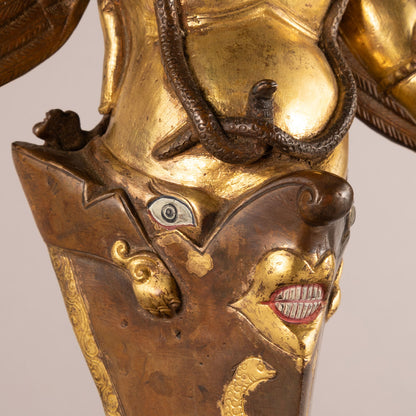 銅鎏金迦楼羅像