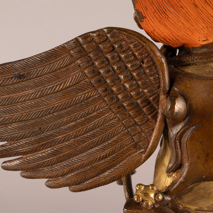 銅鎏金迦楼羅像