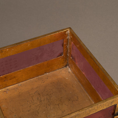 Gilt Bronze Covered Box Inlaid with Glass