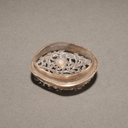仿古銅釉灑金雙耳爐