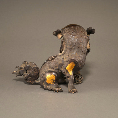 Gilt-Bronze Incense Burner with Lion Finial [P0279]