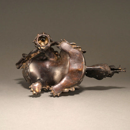 Gilt-Bronze Incense Burner with Lion Finial [P0279]
