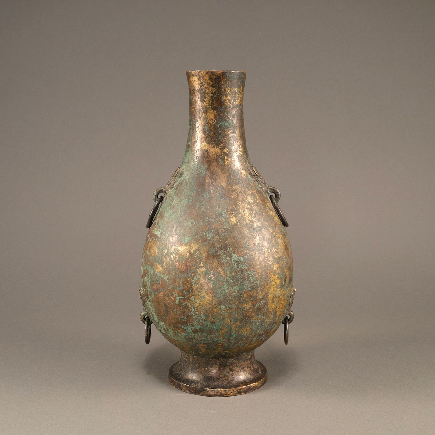 Gilt Bronze Vase with Beast-Head Handles