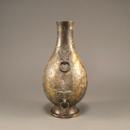 Gilt Bronze Vase with Beast-Head Handles