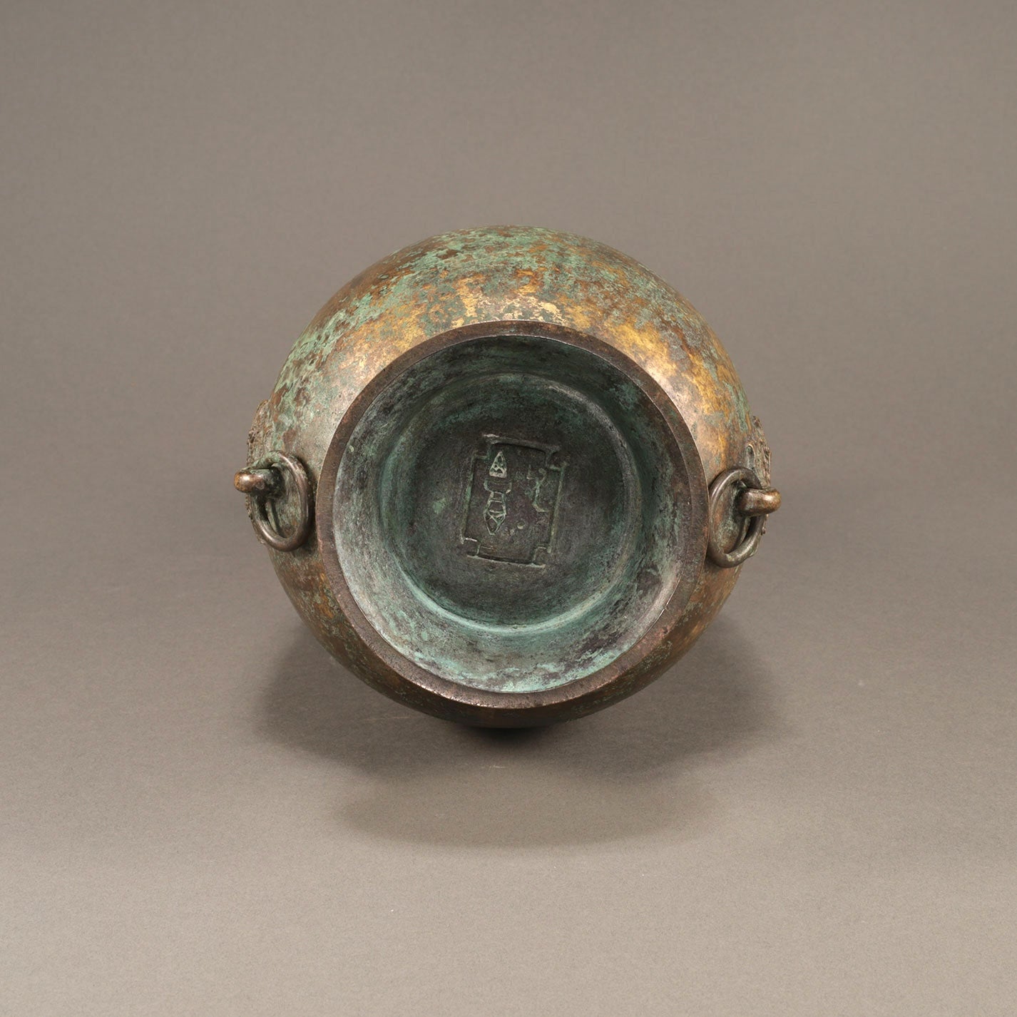 Gilt Bronze Vase with Beast-Head Handles