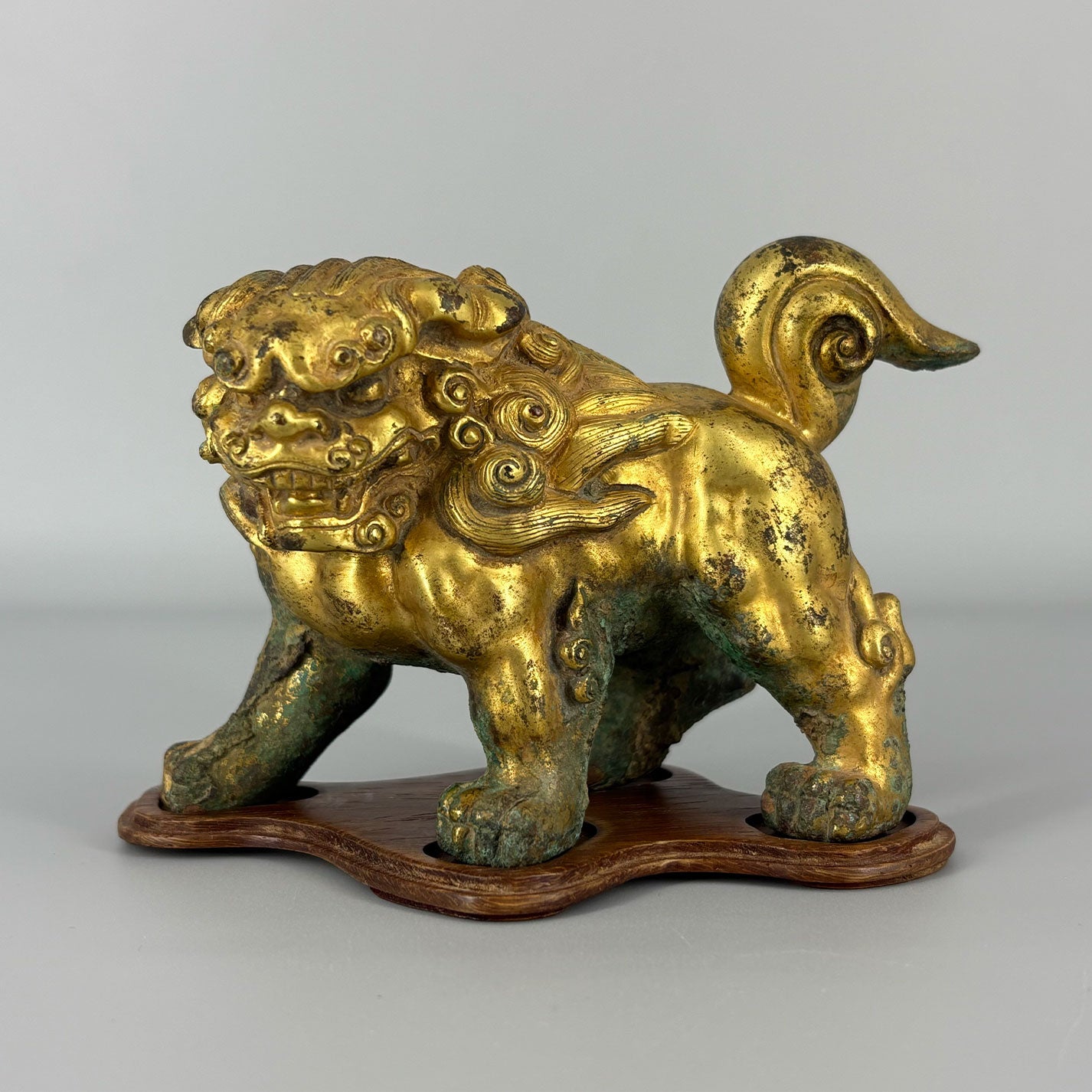 Gilt Bronze Lion
