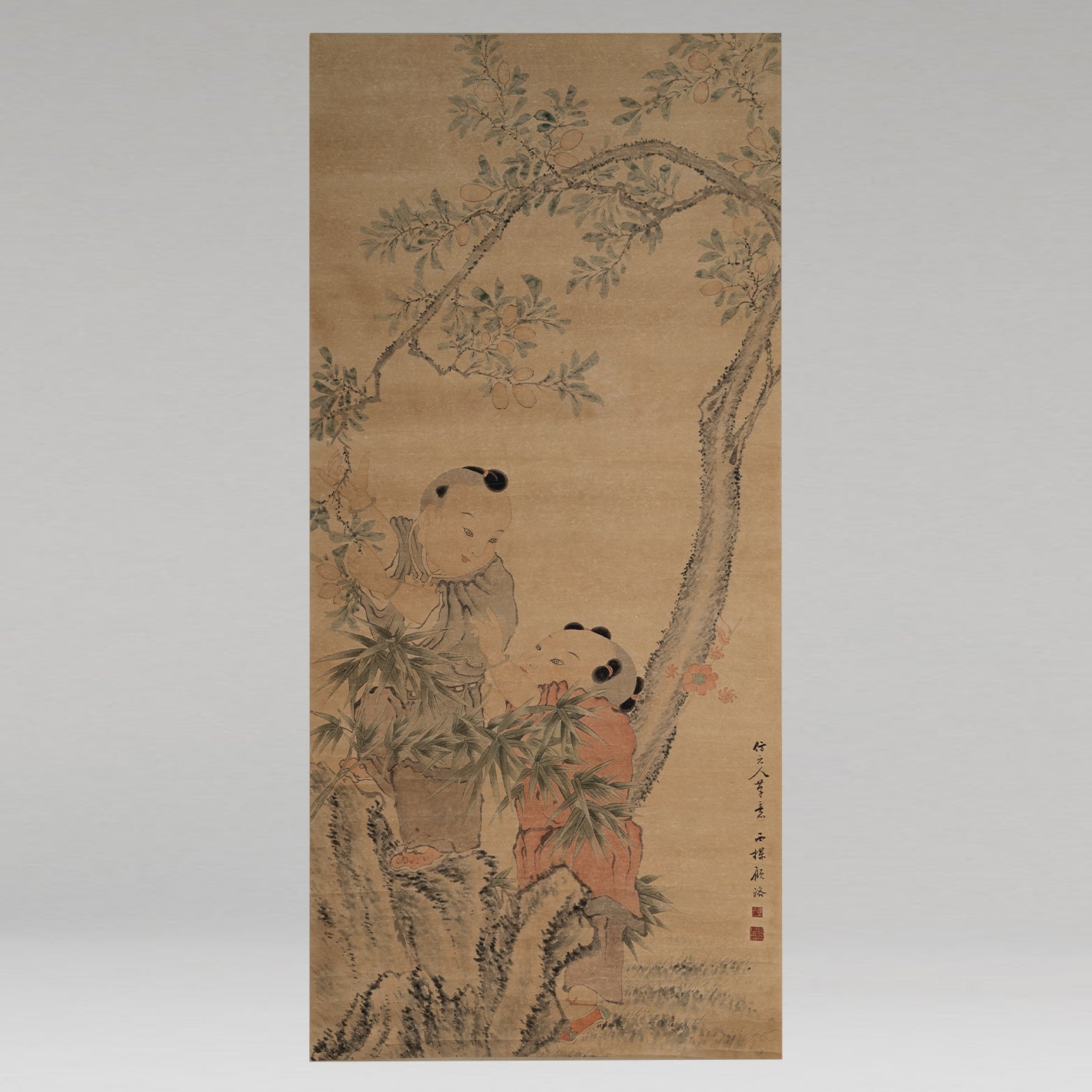 [Q0211]（複製品）顧洛／嬰戲圖