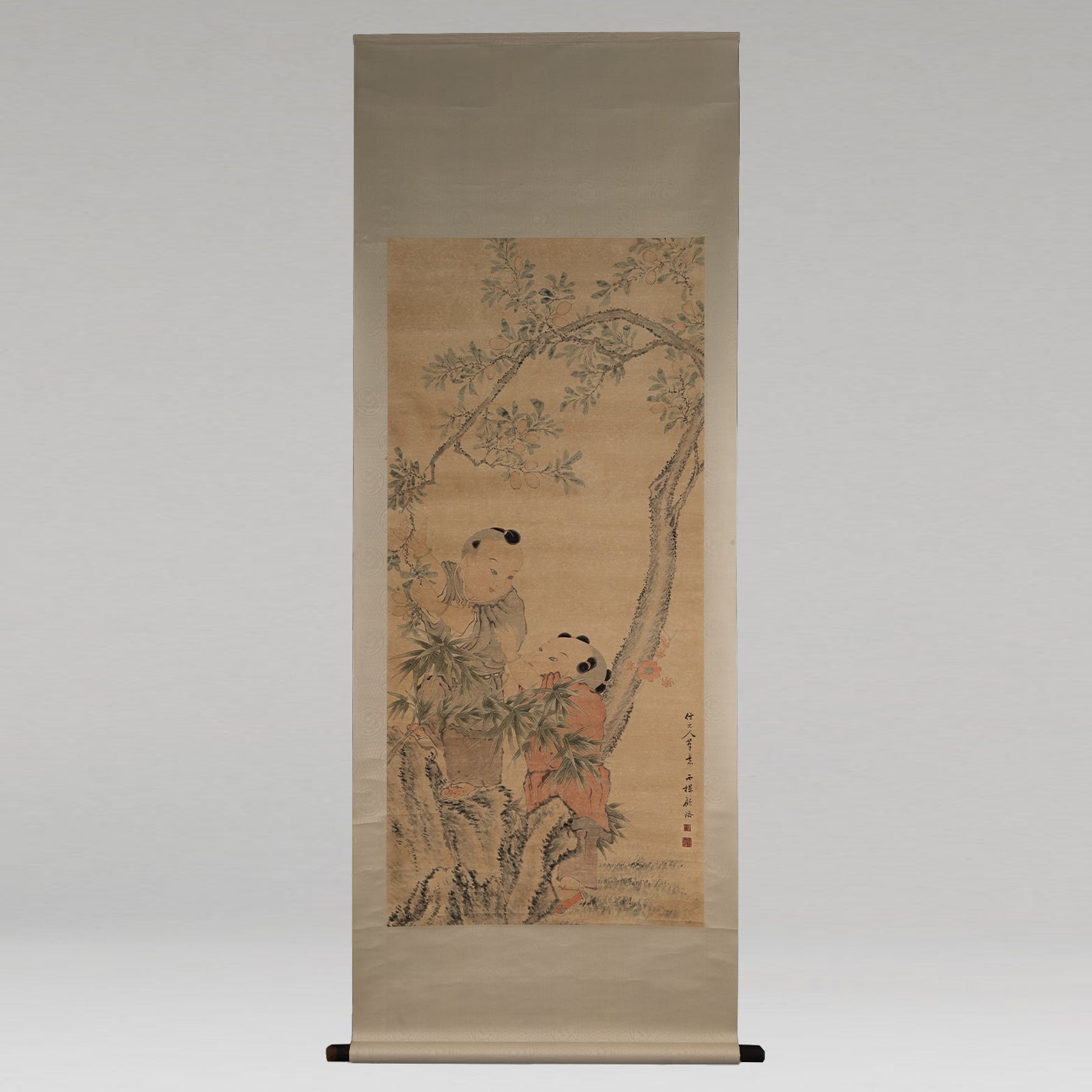 [Q0211]（複製品）顧洛／嬰戲圖