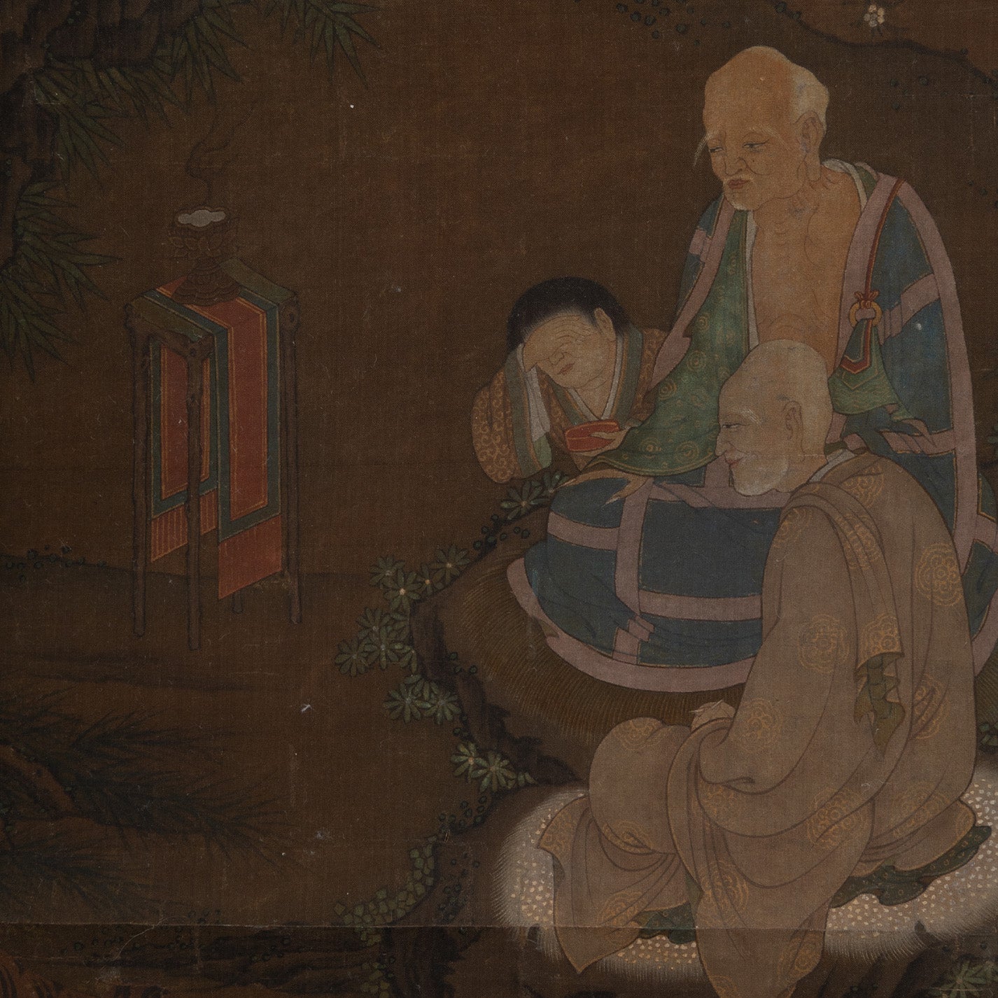Unknown Artist / Eighteen Arhats (Set of Four Hanging Scrolls) [Q0475]