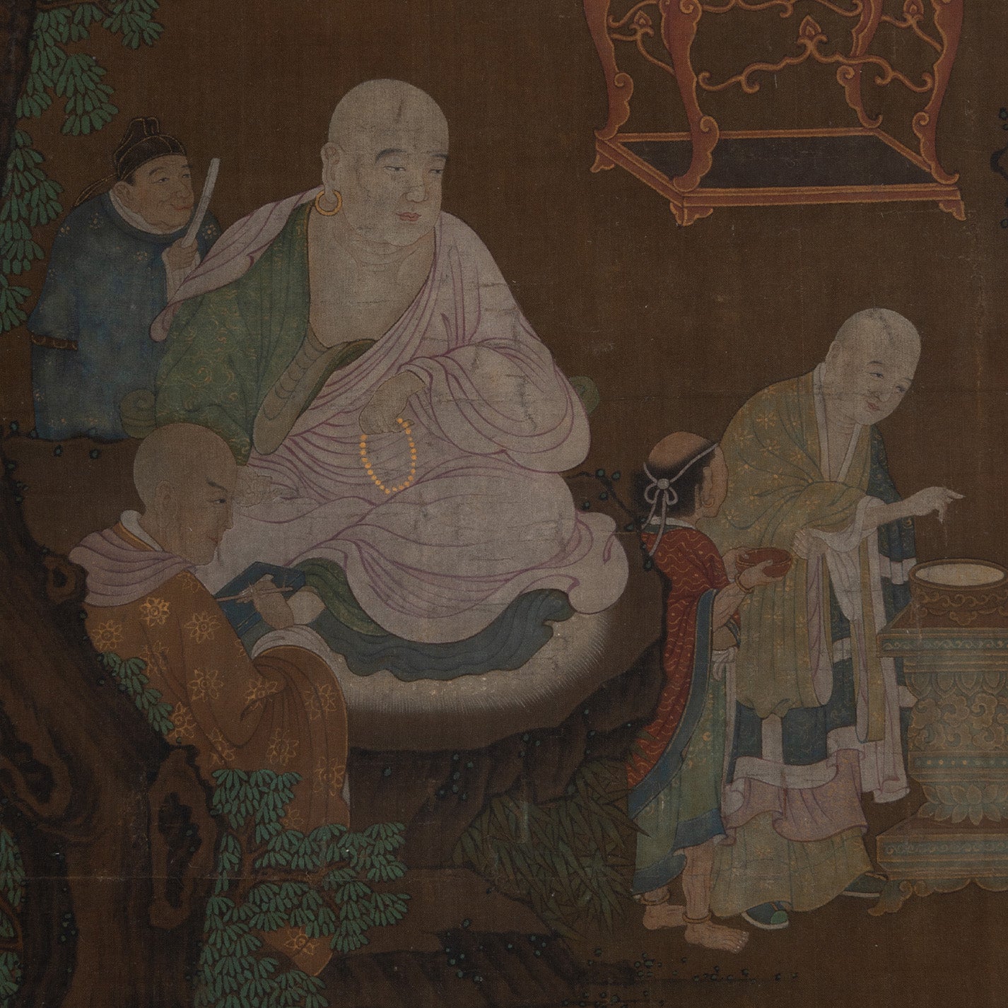 Unknown Artist / Eighteen Arhats (Set of Four Hanging Scrolls) [Q0475]