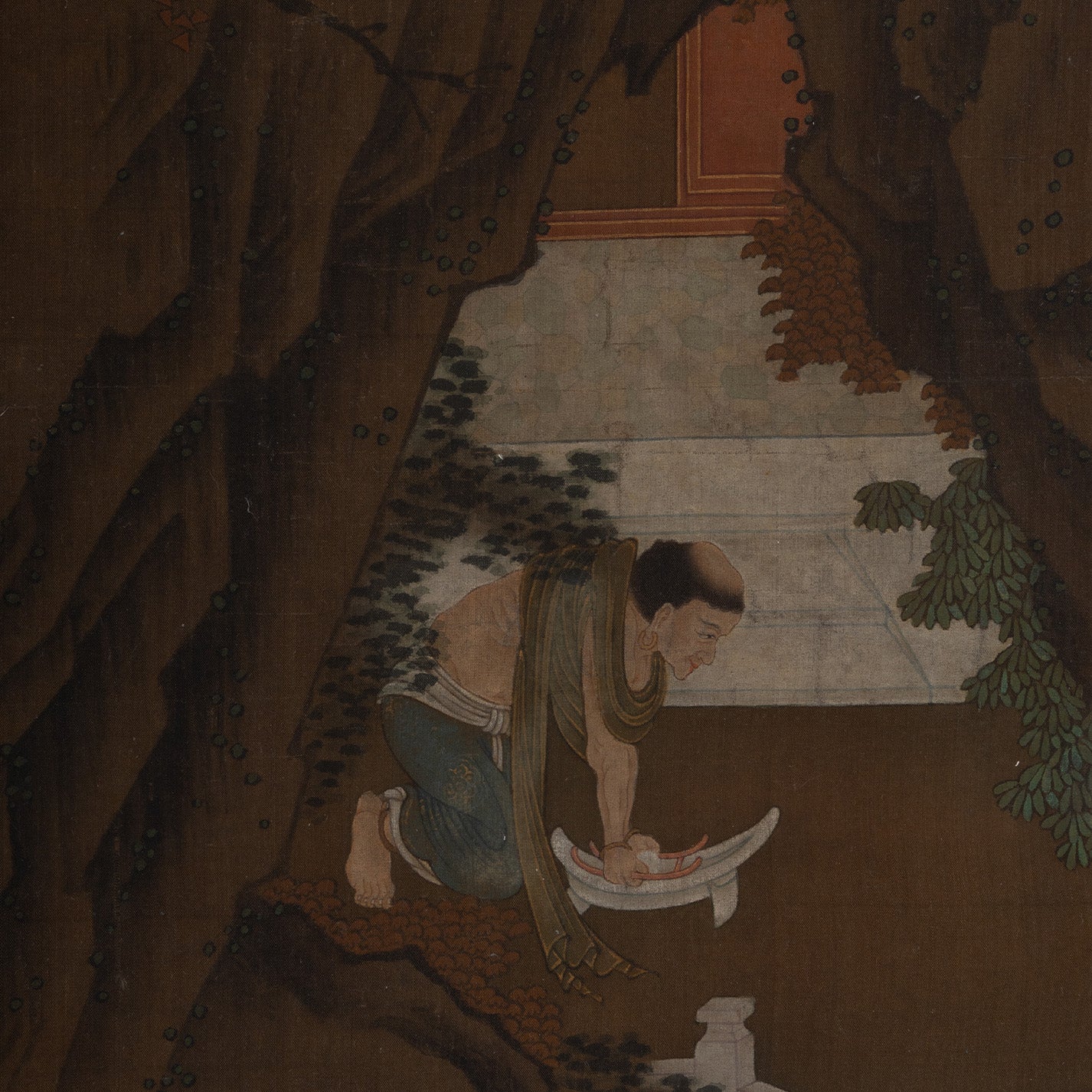 Unknown Artist / Eighteen Arhats (Set of Four Hanging Scrolls) [Q0475]