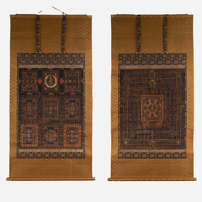 [Q0478] Unknown Artist / Mandala of the Two Realms, a Pair of Hanging Scrolls