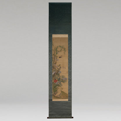 [Q0493]（伝）沈銓（沈南蘋 1682 - ?） / 花石飛燕