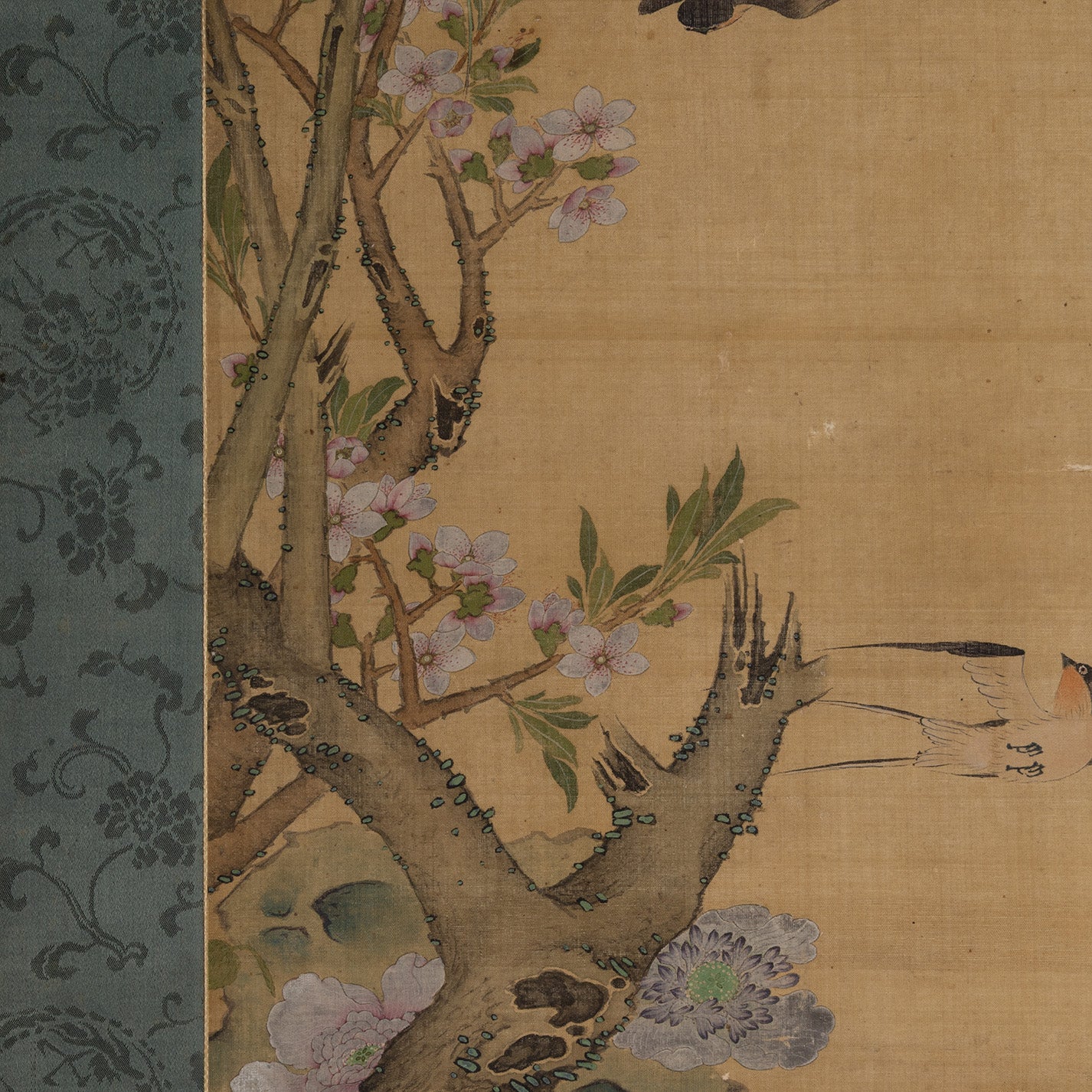 [Q0493]（伝）沈銓（沈南蘋 1682 - ?） / 花石飛燕