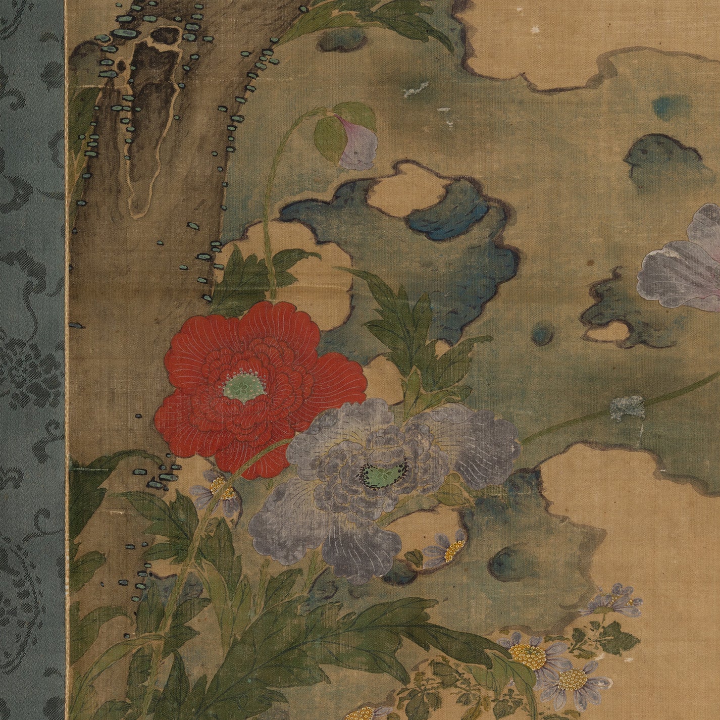 [Q0493]（伝）沈銓（沈南蘋 1682 - ?） / 花石飛燕