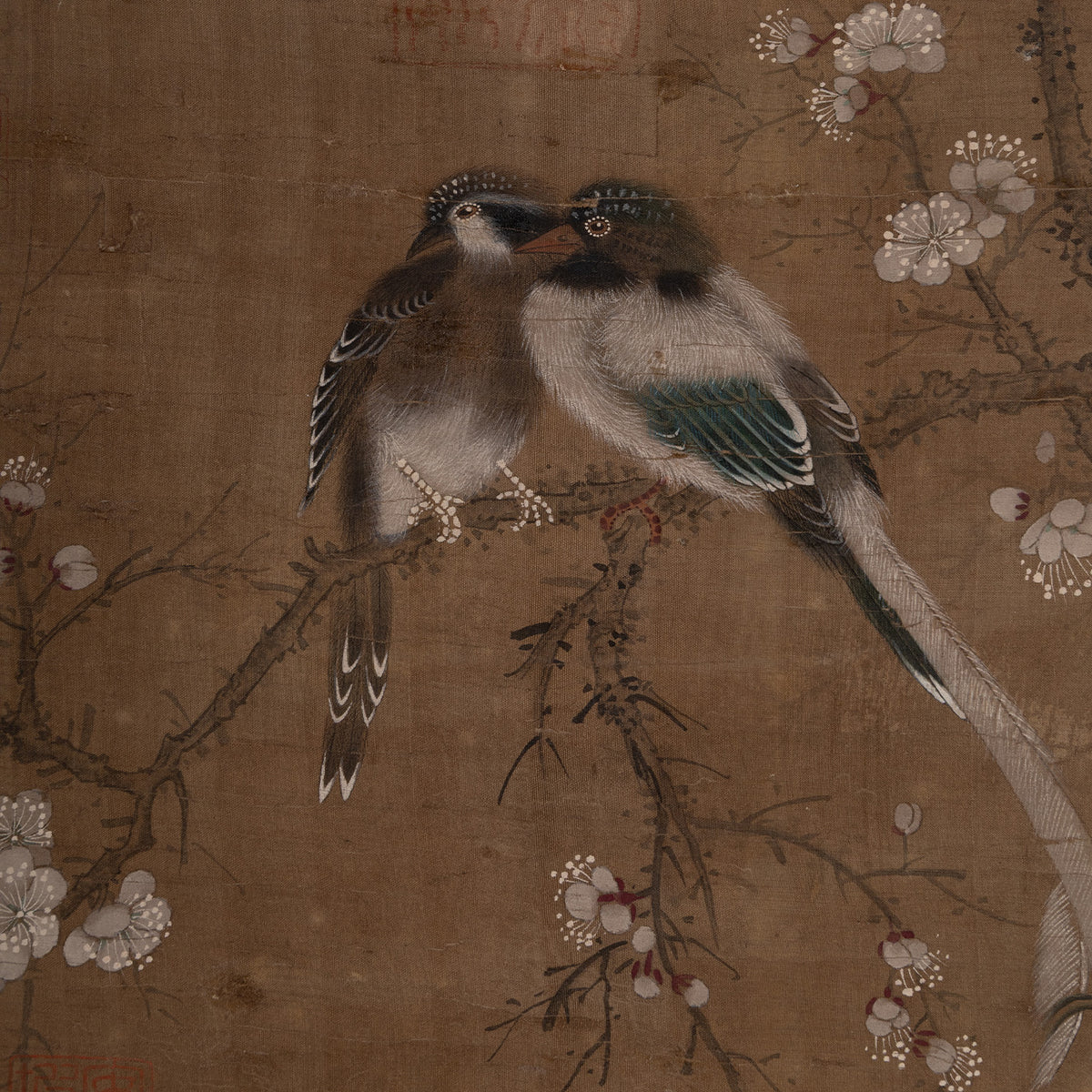 [Q0504] Flower-and-Bird Fan Painting
