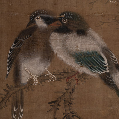 [Q0504] Flower-and-Bird Fan Painting