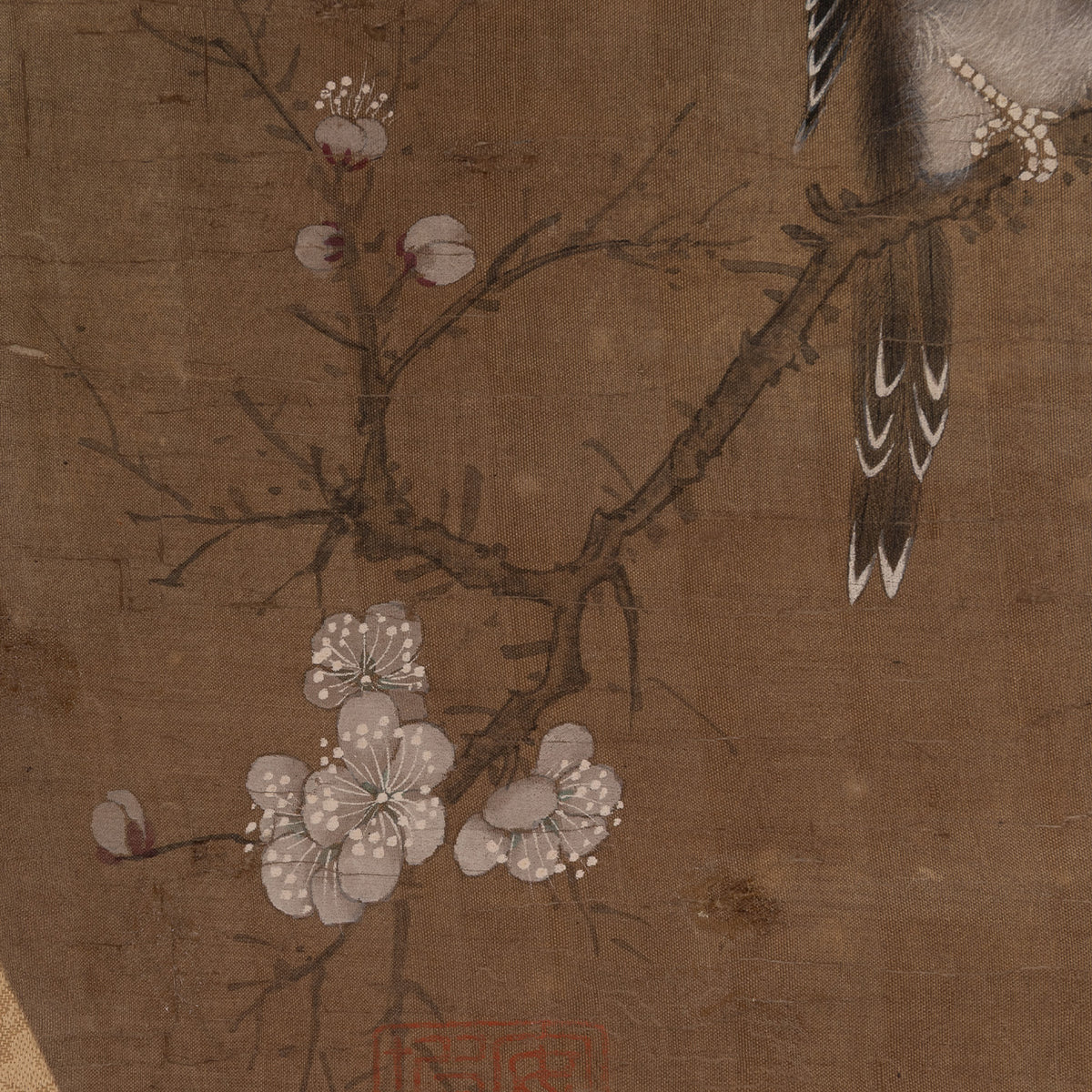 [Q0504] Flower-and-Bird Fan Painting