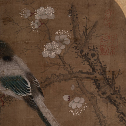 [Q0504] Flower-and-Bird Fan Painting