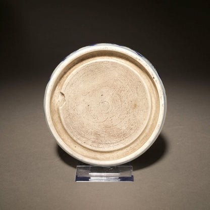 青花山水紋圓硯