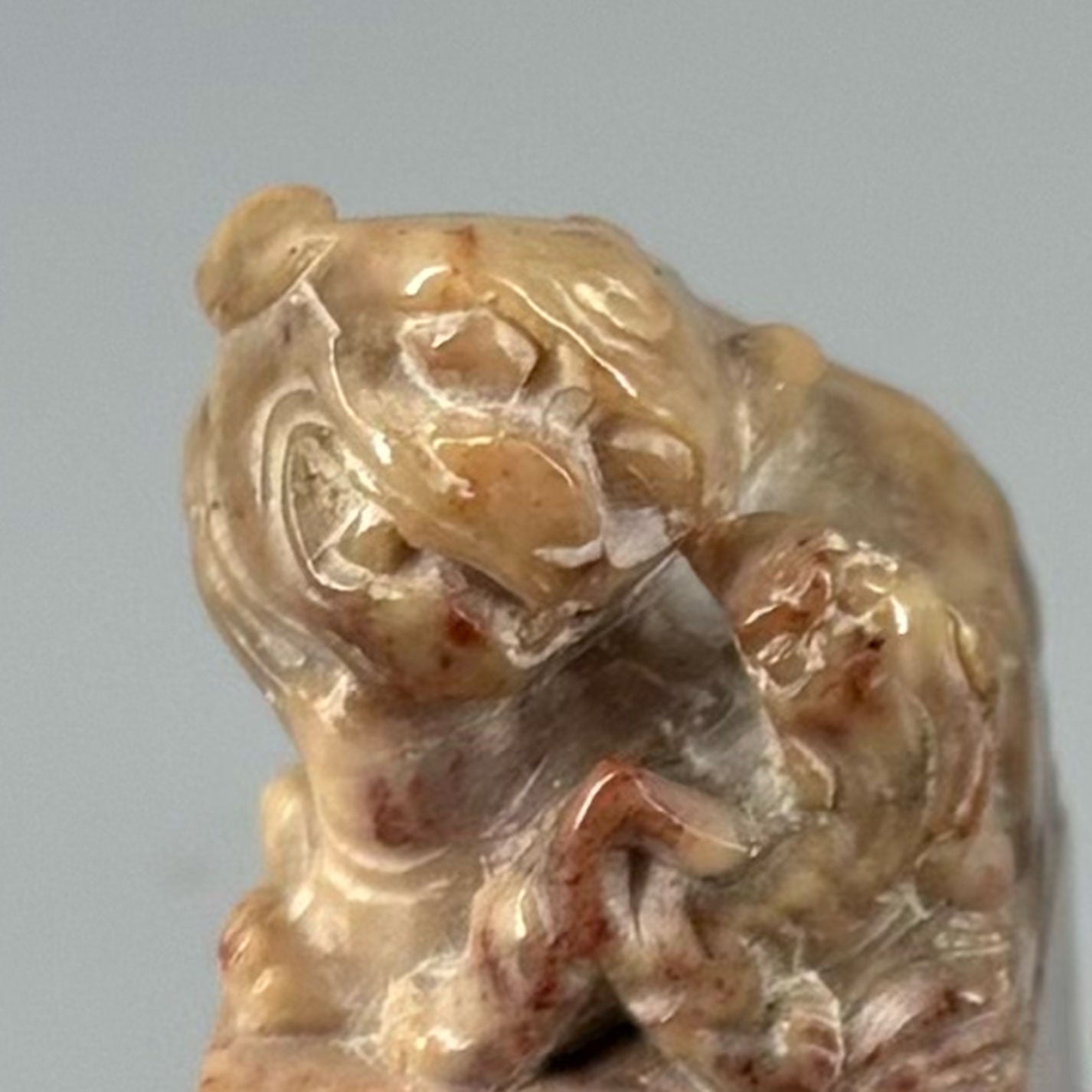 印章材料3件一套 獅子