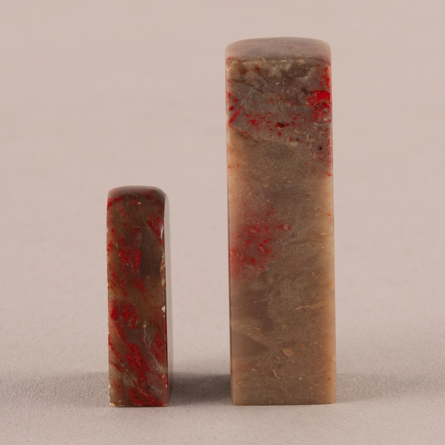 鶏血石印材（4件套） [U0047]
