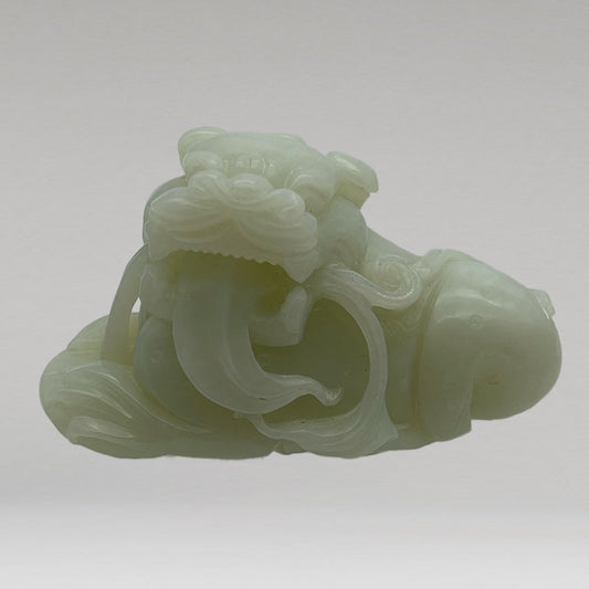 White jade lion