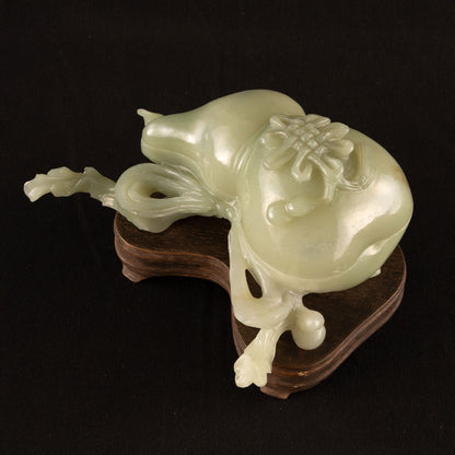 碧玉吉祥如意葫蘆蓋盒