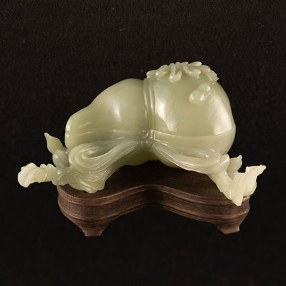 碧玉吉祥如意葫蘆蓋盒