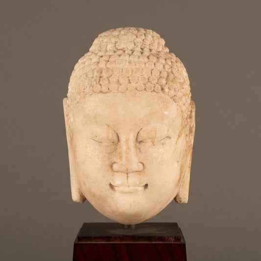 stone buddha head