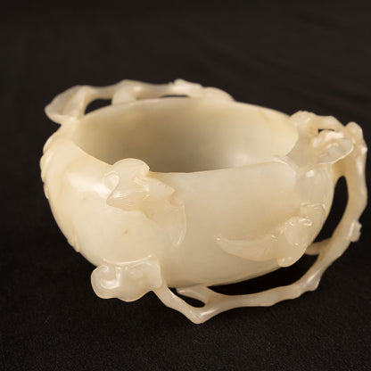 白玉蝠壽紋桃形水盂