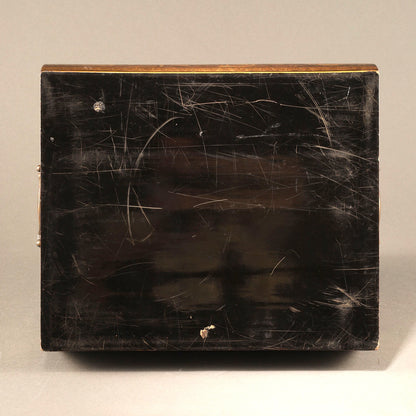 Black Lacquer Box with Gilt Decoration and Mother-of-Pearl Inlay