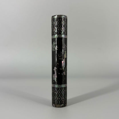 黒漆螺鈿人物紋筆