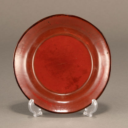 朱漆籃胎盤（一組五個）