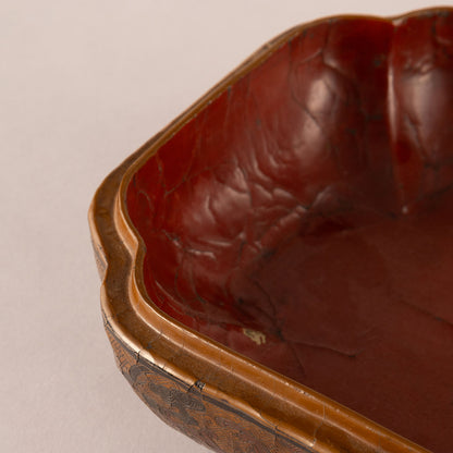 Lacquer Square Box and Cover [W0190]