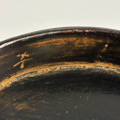 Carved Red Lacquer Box with Figure Design