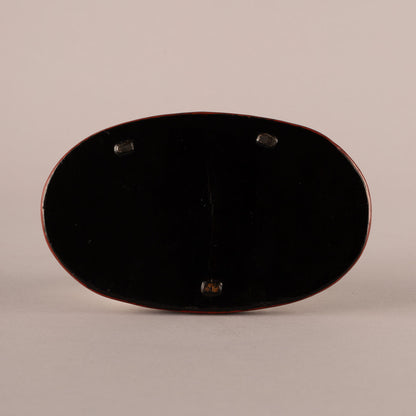 堆朱橢圓式龍鳳紋銚座